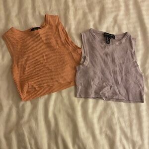 Short tank top peach, lavender